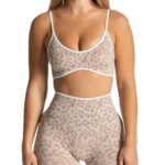 Seamless Yoga Sets Cross-border New Leopard Print Yoga Set for Women, Sports Bra + Leggings, Fitness, Outdoor Running Activewear